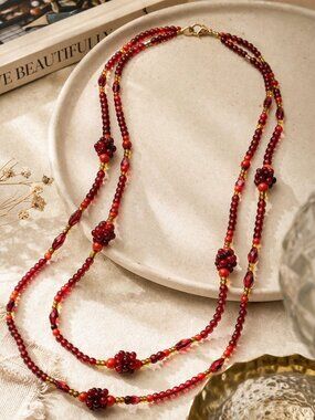 Liz Clairborne Vintage Beaded 18 Inch Dainty Necklace